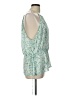 H&M 100% Polyester Green Sleeveless Blouse Size L - photo 4
