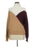 Storia Color Block Brown Pullover Sweater Size M - photo 1