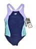 Speedo Color Block Blue One Piece Swimsuit Size 7 - photo 1