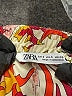 Zara 100% Polyester Paisley Yellow Shorts Size S - photo 3
