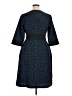 J. Peterman 100% Polyester Tweed Blue Casual Dress Size 14 - photo 2