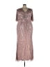 Mac Duggal 100% Polyester Silver Cocktail Dress Size 18 - photo 1
