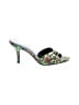 Fioni Floral Green Heels Size 6 1/2 - photo 1