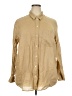 Gap 100% Linen Solid Tan Long Sleeve Button-Down Shirt Size XXL - photo 1