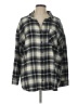 BP. Plaid Gray Long Sleeve Button-Down Shirt Size L - photo 1