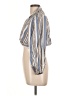 Angie 100% Rayon Silver 3/4 Sleeve Blouse Size L - photo 5
