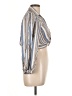 Angie 100% Rayon Silver 3/4 Sleeve Blouse Size L - photo 4