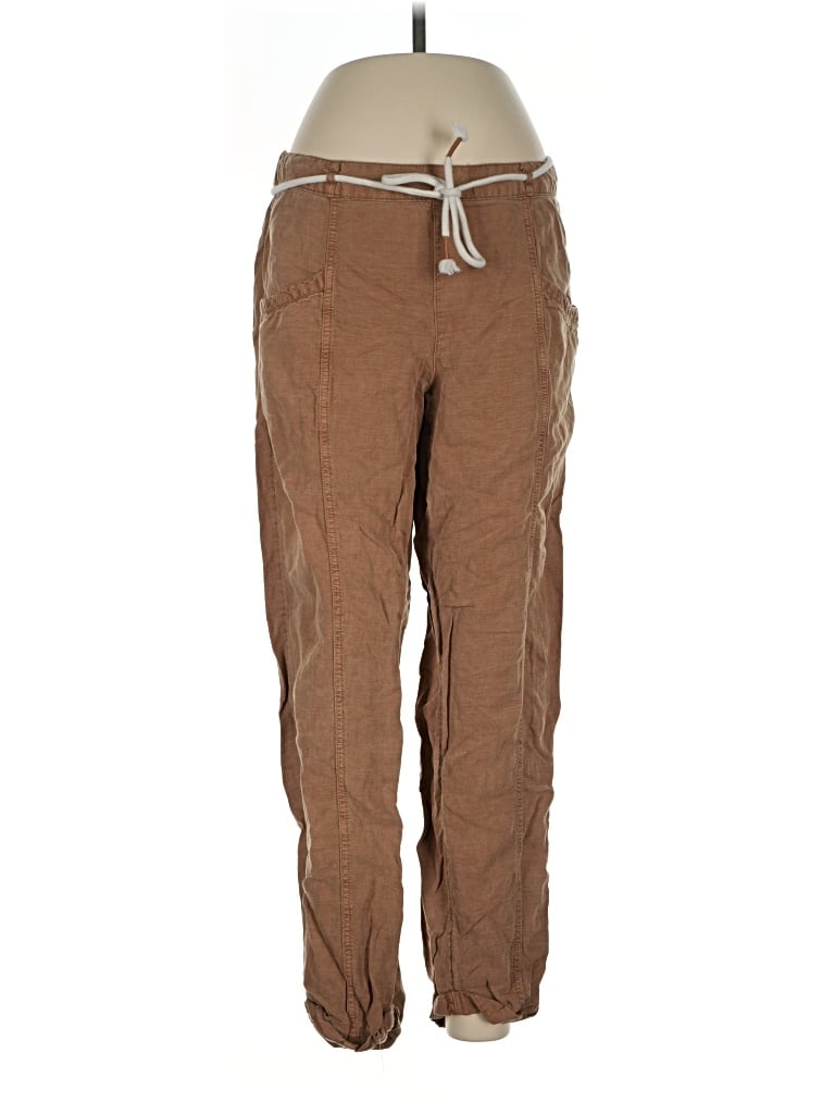 Pre-owned C&c California Linen Pants In Brown