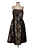 Jessica Howard 100% Polyester Argyle Black Cocktail Dress Size P (petite) - photo 1