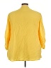JM Collection Yellow 3/4 Sleeve Button-Down Shirt Size 22W - photo 2