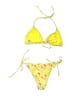 Unbranded Floral Yellow Two Piece Swimsuit Size S - photo 2