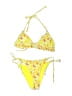 Unbranded Floral Yellow Two Piece Swimsuit Size S - photo 1