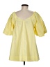 CO Yellow Short Sleeve Blouse Size M - photo 2