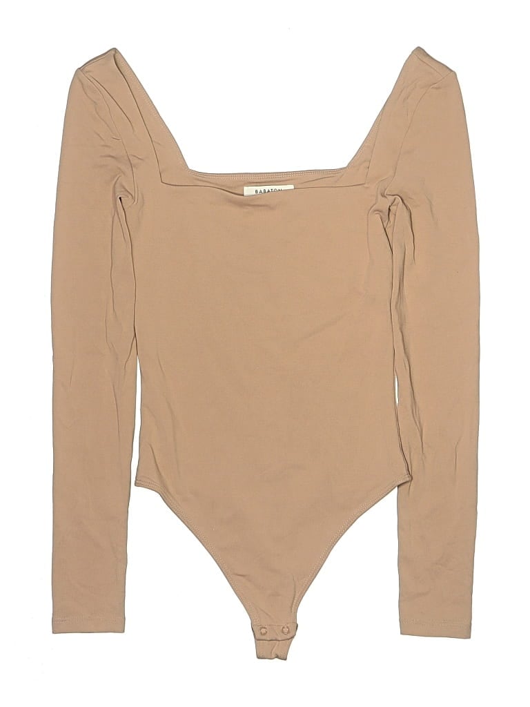 Pre-owned Babaton Bodysuit In Tan