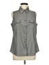 Lularoe Gray Sleeveless Button-Down Shirt Size M - photo 1