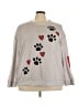 Unbranded 100% Polyester Hearts Gray Sweatshirt Size 4XL - photo 1
