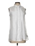 Fever White Sleeveless Button-Down Shirt Size S - photo 1