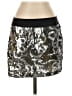 Black 100% Polyester Paisley Silver Casual Skirt Size S - photo 1