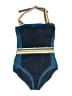 Boden Color Block Blue One Piece Swimsuit Size 10R - photo 1