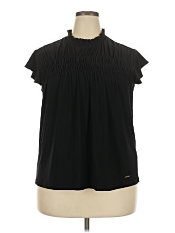 Anne Klein Short Sleeve Blouse (view 1)