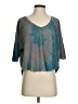 Chaser Tie-dye Gray Teal 3/4 Sleeve T-Shirt Size S - photo 1