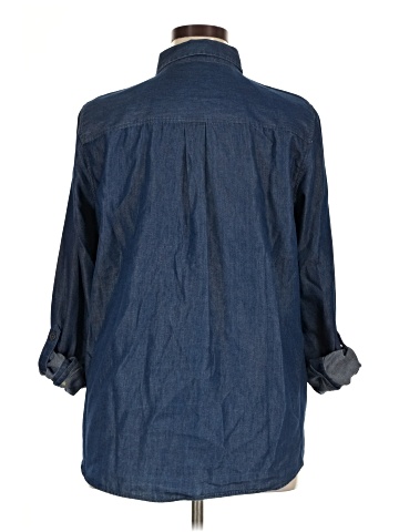 New Directions 3/4 Sleeve Button-Down Shirt (view 2)