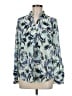 The Limited Floral Blue Long Sleeve Blouse Size M - photo 1