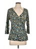 Covington 100% Polyester Teal 3/4 Sleeve Blouse Size L - photo 1