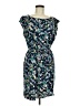Chaps Print Blue Cocktail Dress Size M - photo 1