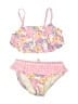 Hello Kitty Floral Pink Two Piece Swimsuit Size 7 - 8 - photo 1
