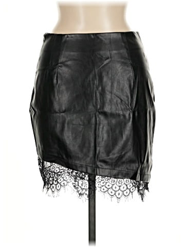 Shein Faux Leather Skirt (view 2)