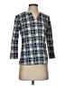 J. McLaughlin Blue 3/4 Sleeve Blouse Size S - photo 1