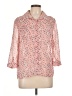 Attention 100% Polyester Polka Dots Pink 3/4 Sleeve Blouse Size L - photo 1