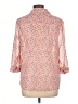Attention 100% Polyester Polka Dots Pink 3/4 Sleeve Blouse Size L - photo 2
