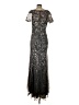 Mac Duggal 100% Polyester Silver Cocktail Dress Size S - photo 2