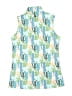 Assorted Brands 100% Polyester Tropical Green Sleeveless Button-Down Shirt Size 10 - 12 - photo 2