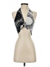 Shein 100% Polyester Silver Halter Top Size 4 - photo 1