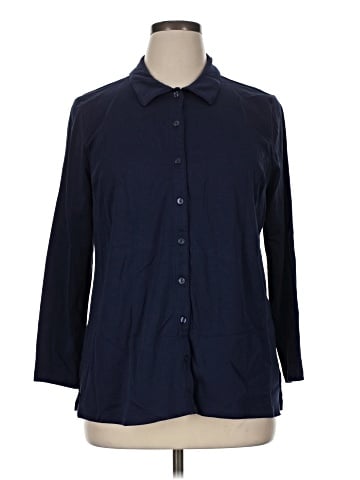 Isaac Mizrahi LIVE! 3/4 Sleeve Button-Down Shirt (view 1)