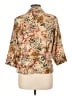 Kathy Che Animal Print Tan 3/4 Sleeve Blouse Size 10 - photo 2