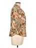 Kathy Che Animal Print Tan 3/4 Sleeve Blouse Size 10 - photo 4
