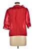 Madewell 100% Polyester Red 3/4 Sleeve Blouse Size L - photo 2