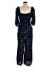 Whistles 100% Viscose Blue Black Jumpsuit Size M - photo 2
