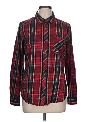 Time and Tru Long Sleeve Button-Down Shirt (view 1)