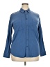 RICHER POORER Solid Blue Long Sleeve Button-Down Shirt Size M - photo 1