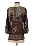 Moa Moa 100% Polyester Paisley Brown 3/4 Sleeve Blouse Size XS - photo 2