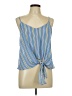 Lush 100% Polyester Blue Sleeveless Blouse Size L - photo 1