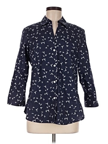 Foxcroft 3/4 Sleeve Button-Down Shirt (view 1)