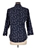 Foxcroft Animal Print Blue 3/4 Sleeve Button-Down Shirt Size M - photo 2