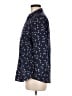 Foxcroft Animal Print Blue 3/4 Sleeve Button-Down Shirt Size M - photo 5