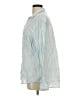 Grayson 100% Linen Stripes Blue Long Sleeve Button-Down Shirt Size 12 - photo 5
